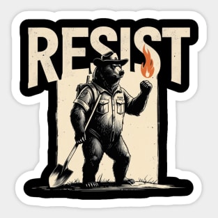 Smokey-The-Resist-Bear Sticker